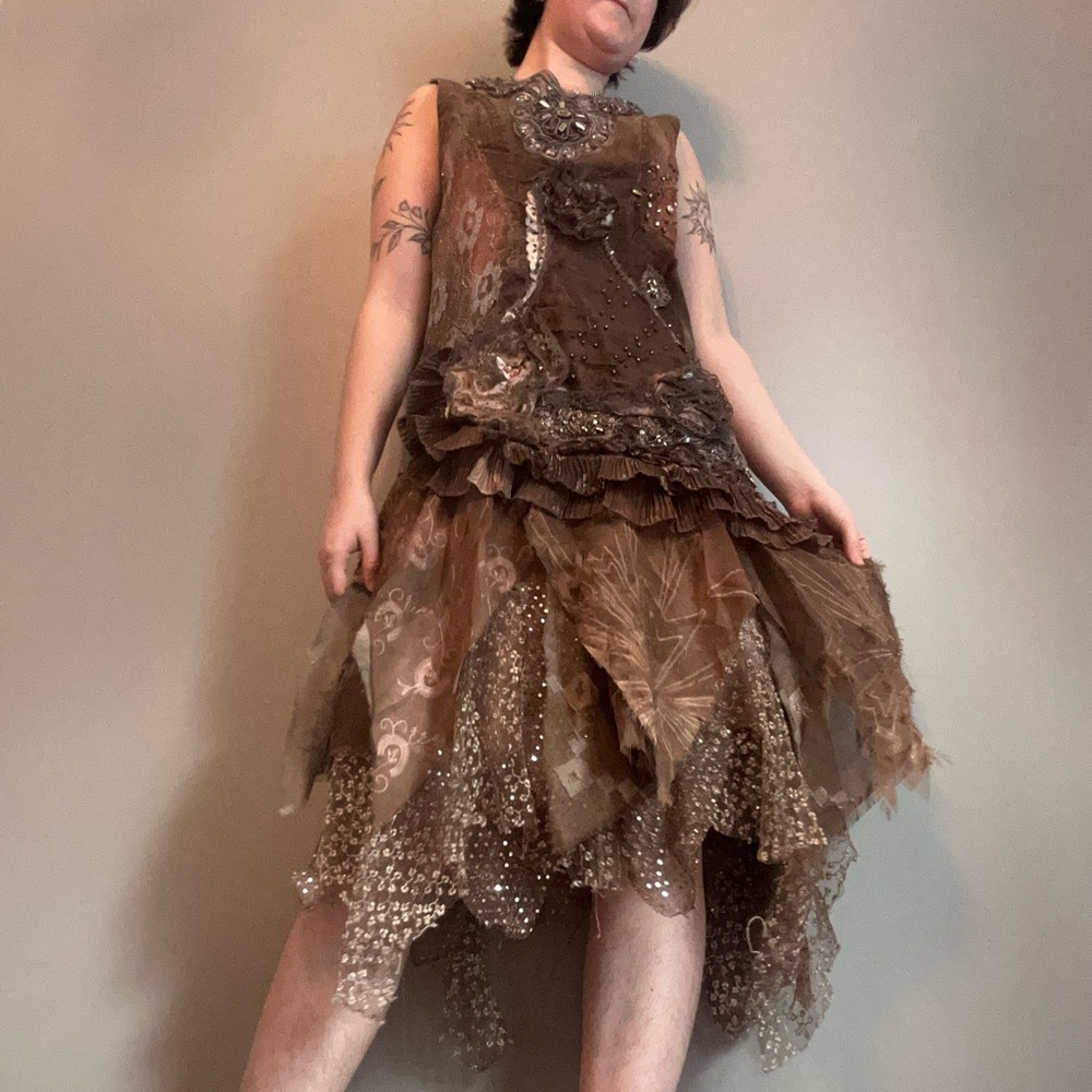Fairy Whimsigoth asymmetric applique dress - Picture 13 of 15